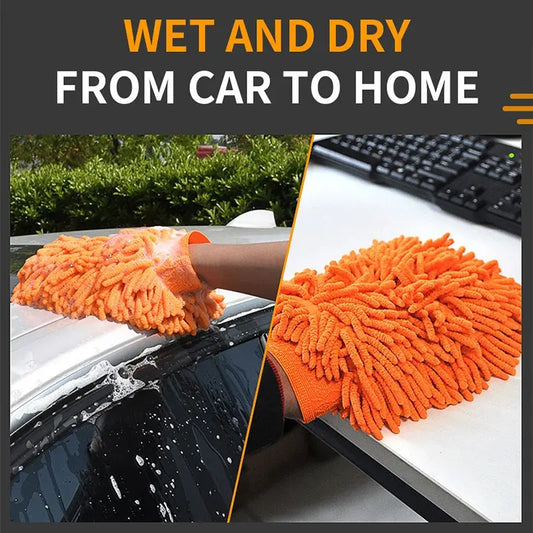 Microfiber Car Washing Mitt Ultra Absorbent Cleaning Gloves